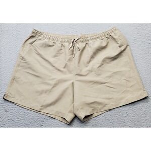 DSG Active Jogger Shorts Men 2XL Tan Pleated Front Drawstring Waist Slash Pocket